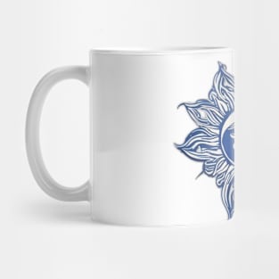 Mystic Blue Sun Mandala Art No. 524 Mug